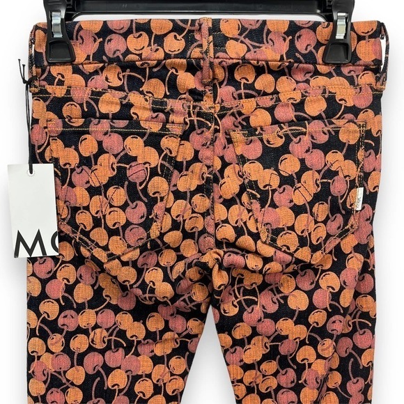 MOTHER The Looker NWT Cherry Pickin' Printed Low Rise Skinny Jeans Size 25 - Picture 7 of 16